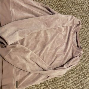 salmon colored Calvin Klein long sleeve sweater